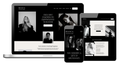 Showit business coach website template with a black and white theme.