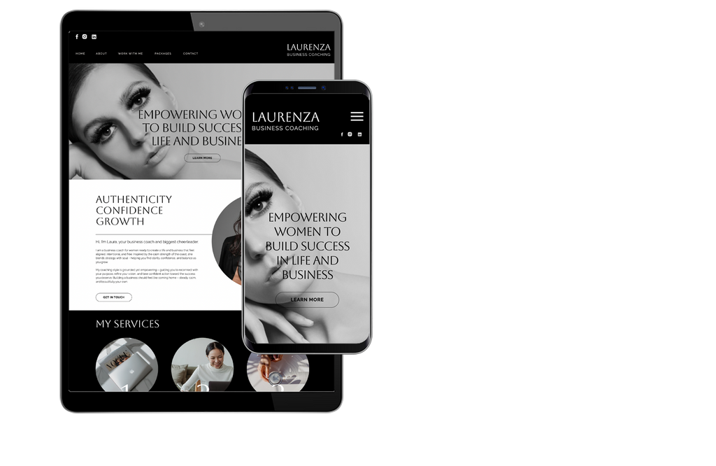 Showit business coach website template. 