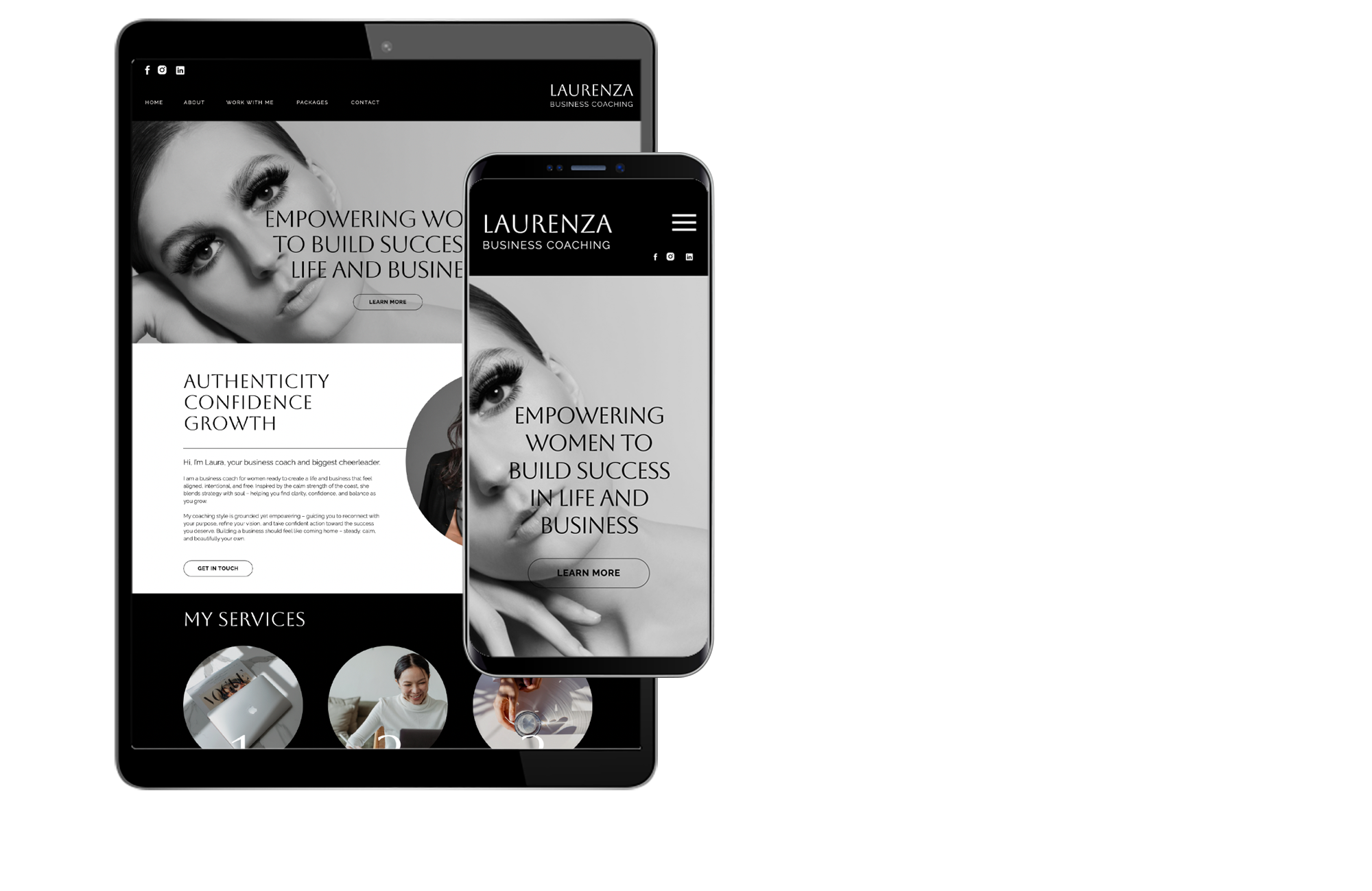 Showit business coach website template. 