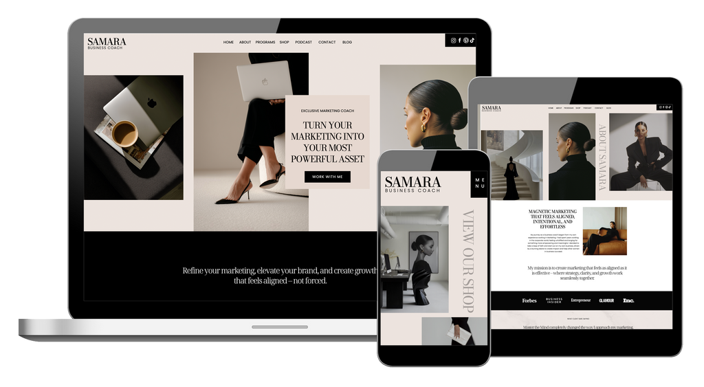 Samara – Showit Website Template for Business Coaches and Marketing Consultants