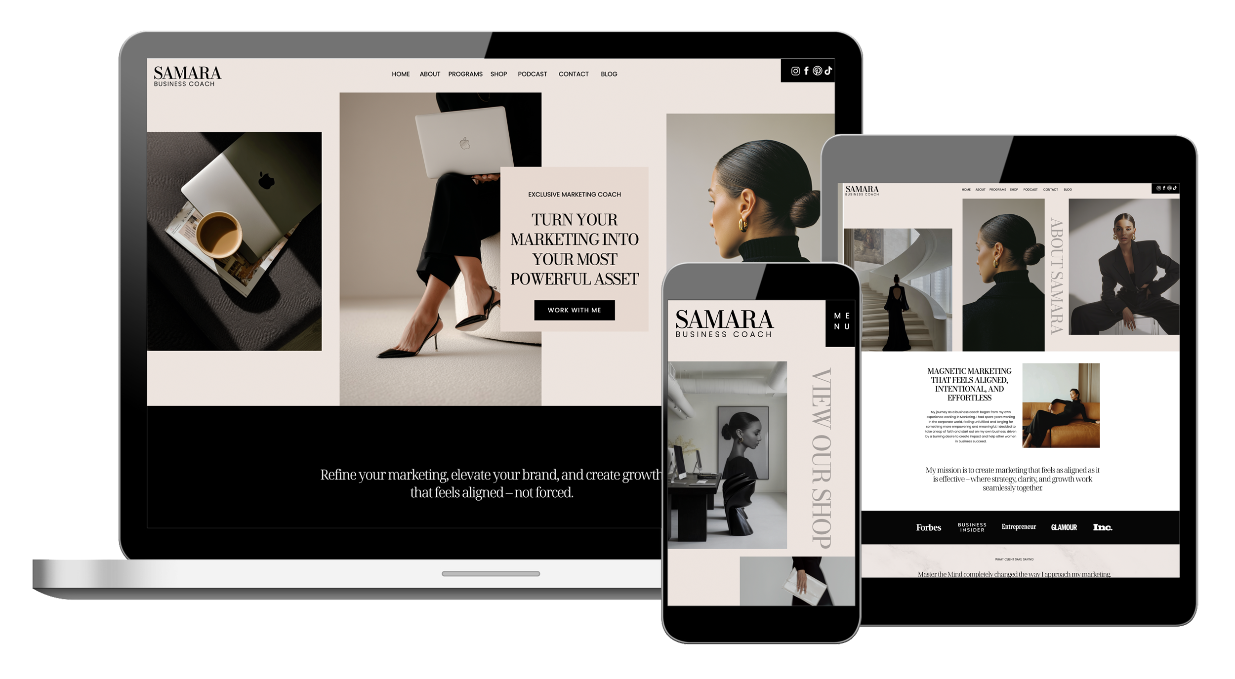 Samara – Showit Website Template for Business Coaches and Marketing Consultants