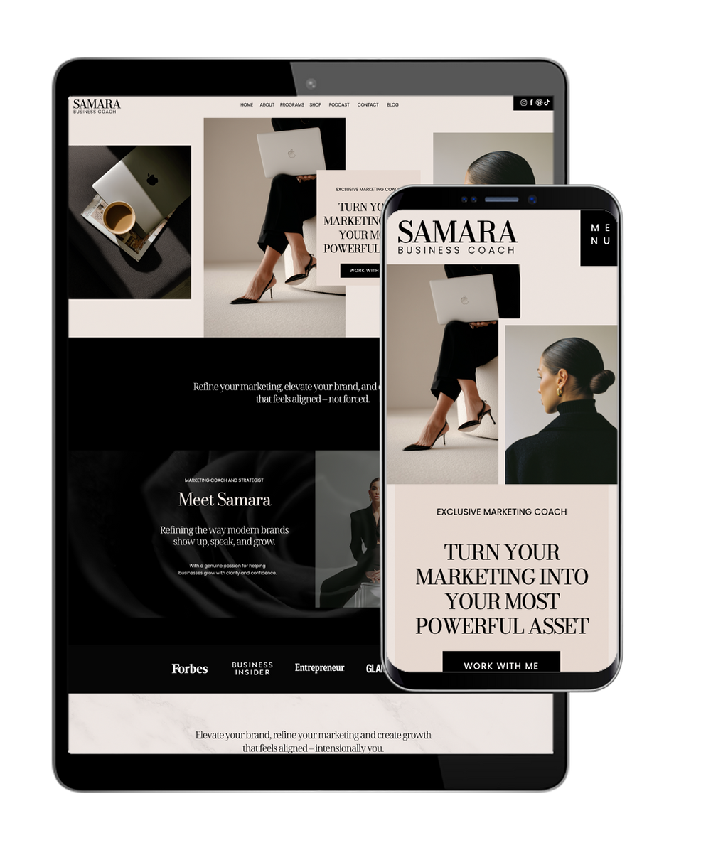 Samara – Showit Website Template for Business Coaches and Marketing Consultants