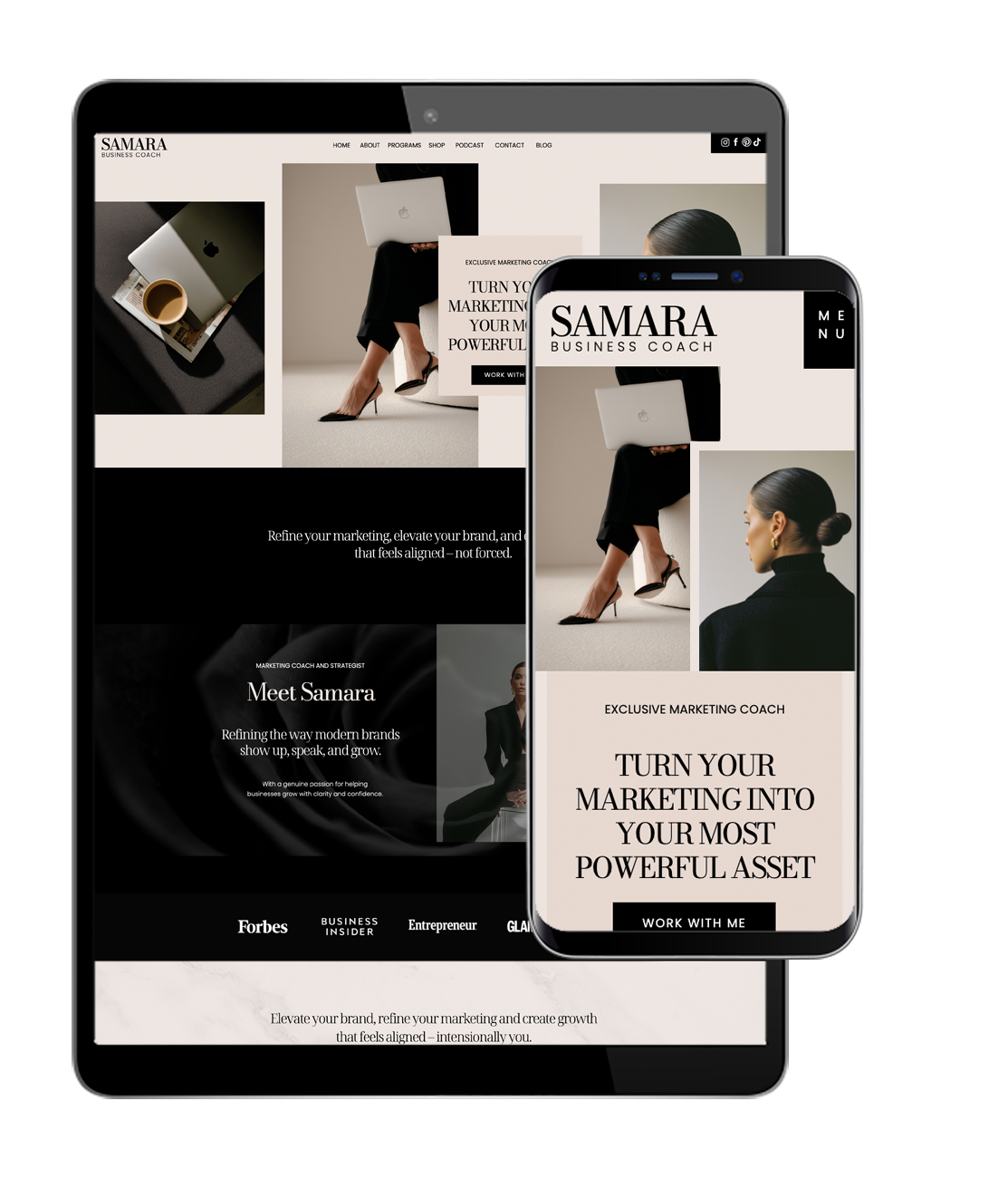 Samara – Showit Website Template for Business Coaches and Marketing Consultants